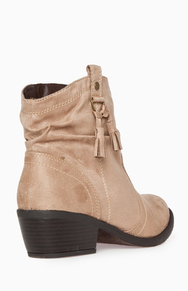 taupe western booties