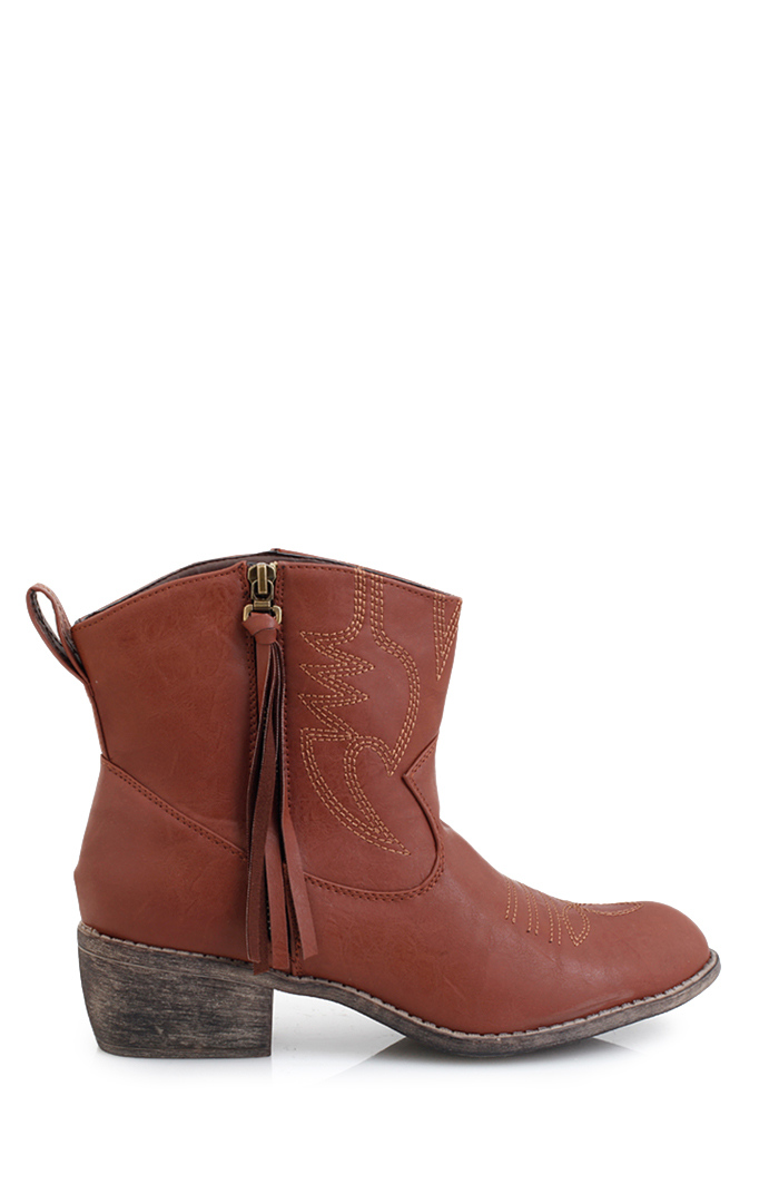 western fringe booties