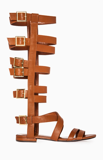 tan gladiator block heels