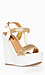 Metallic T-Strap Wedges Thumb 1