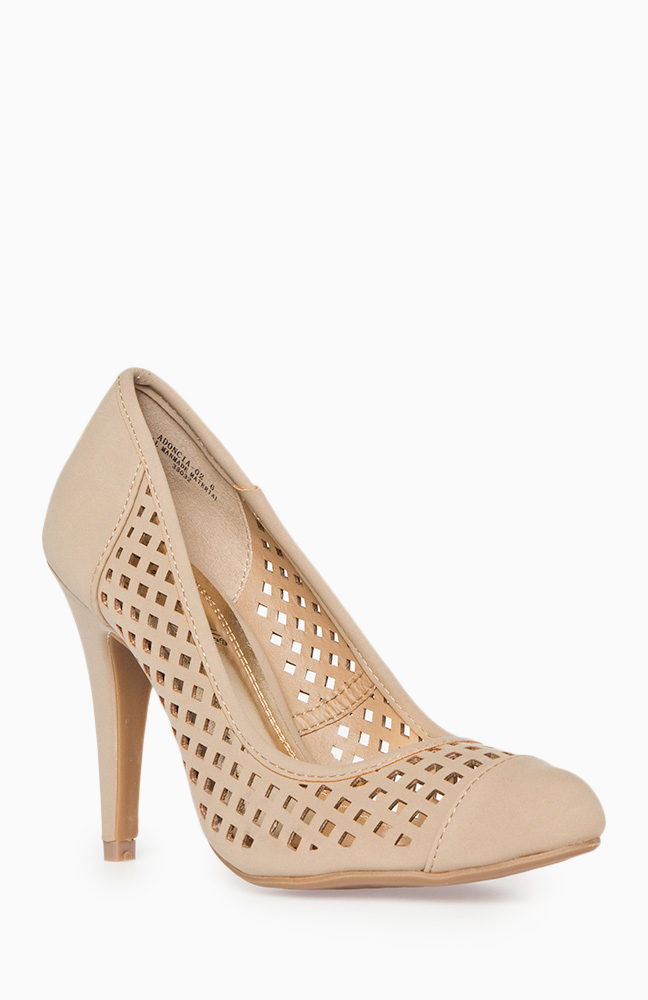 Ladylike Cage Heels in Taupe DAILYLOOK