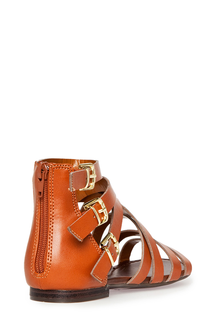 gladiator sandals cognac