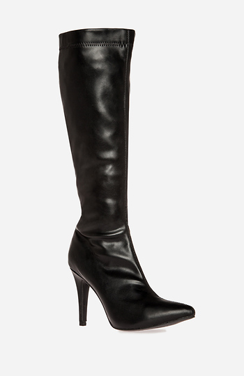 Knee High Leatherette Boots Slide 1