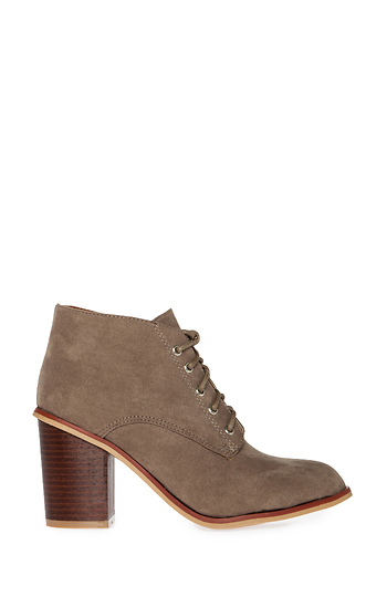 Chunky Heel Lace Up Booties Slide 1