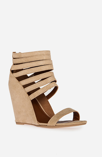 Slim Strappy Wedges Slide 1