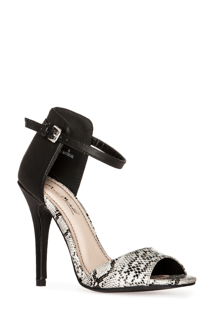 two tone black and white heels