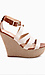Beige Canvas Wedges Thumb 2