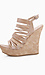 Strappy Beige Wedges Thumb 2