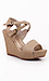 Nude Crisscross Ankle Wedges Thumb 1