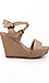 Nude Crisscross Ankle Wedges Thumb 2