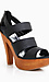 Strappy Wooden Platform Heels Thumb 1