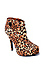 Suede Leopard Print Platform Booties Thumb 1