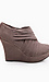 Pleated Wedge Booties Thumb 2
