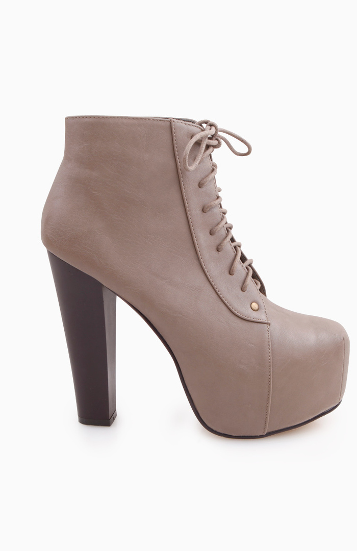 grey taupe booties