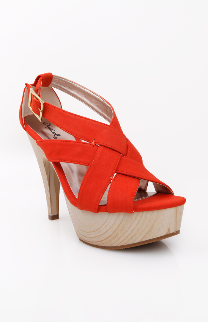Strappy Platform Sandals by Qupid