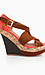 Color Block Cork Wedges Thumb 2