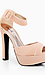 Pleated Open Toe Ankle Strap Platforms Thumb 1