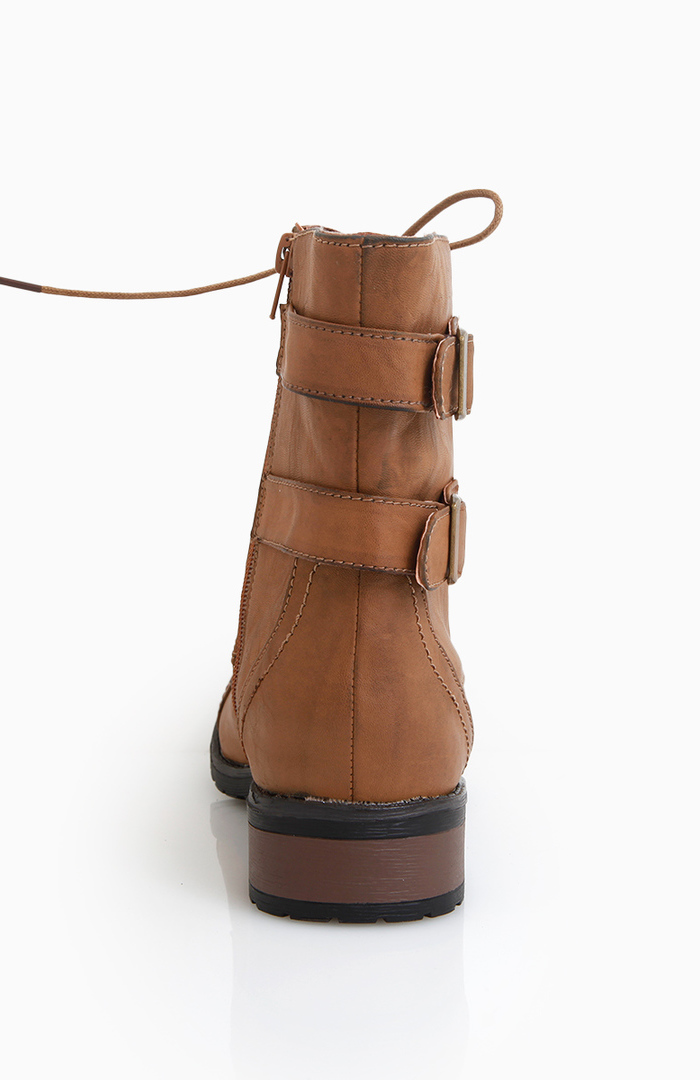 double buckle combat boots