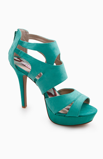 Kaleidoscope Cut Out Shoes in Turquoise | DAILYLOOK
