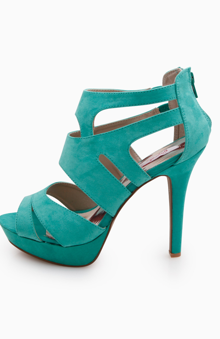 Kaleidoscope Cut Out Shoes in Turquoise | DAILYLOOK