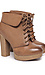 Folded Lace up Booties Thumb 1