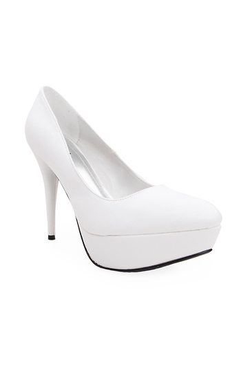 white leather pumps men