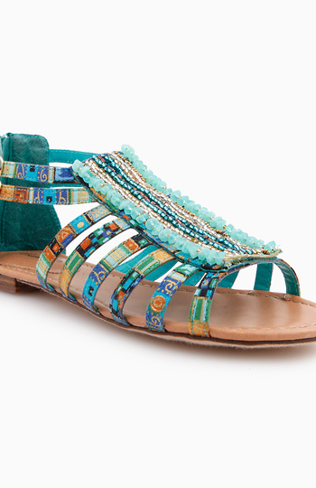 Printed Gladiator Sandals Slide 1