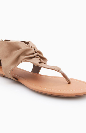 Ruched Thong Sandals Slide 1