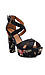 Floral Print High Heel Sandals Thumb 1