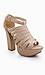 Nude Chunky Heel Platforms Thumb 1