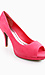 Bubble Gum Peep Toe Pumps Thumb 1