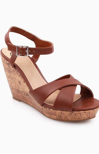 Cork Wedge Sandals Slide 1