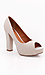 Nude Platform Peep Toe Heels Thumb 1