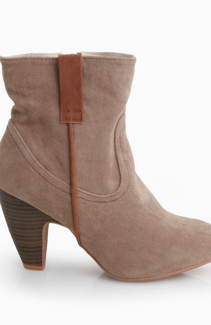 taupe western booties