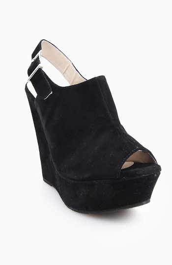 Peep Toe Sling back Wedges Slide 1