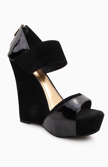 Black Skyhigh Wedges Slide 1