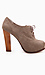 Wooden Heel Lace-up Booties Thumb 2