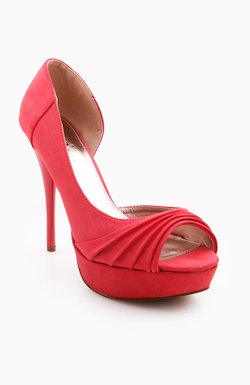 Coral Pleated Platforms Slide 1