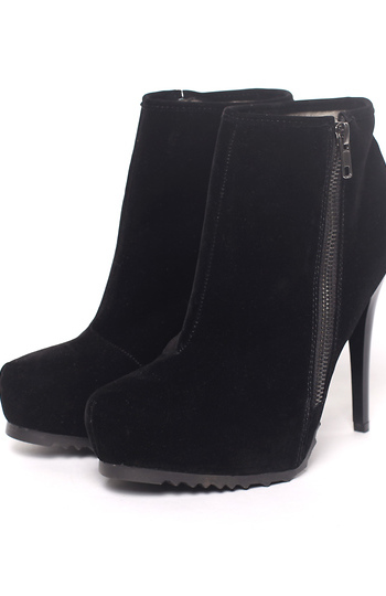 Suede Ankle Booties Slide 1