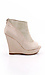 Two Tone Suede Wedge Ankle Booties Thumb 2
