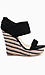 Black Geometric Print Wedges Thumb 2