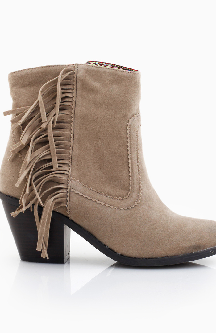 taupe western booties