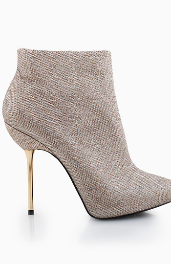 gold lace booties