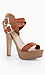 Faux Leather Chunky Strap Platforms Thumb 1