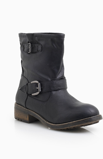 Double Buckle Moto Boots Slide 1
