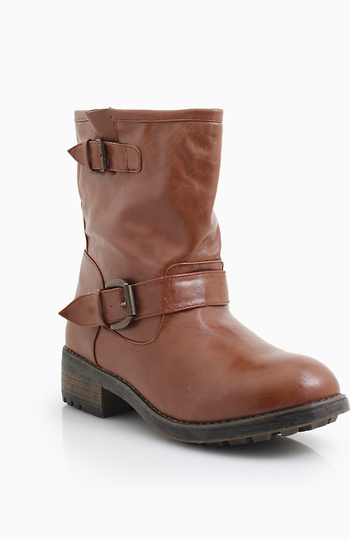 Double Buckle Moto Boots Slide 1