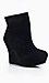 Suede Edgy Wedge Booties Thumb 1