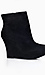 Suede Edgy Wedge Booties Thumb 2