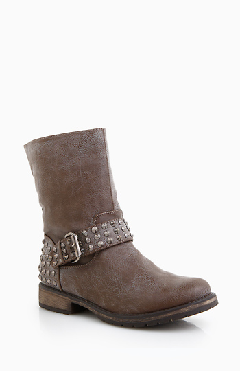 Studded Moto Boots Slide 1
