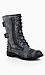 Stud and Zipper Embelished Combat Boots Thumb 1